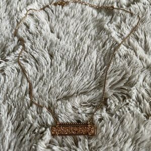 Kendra Scott Leanor Necklace in Drusy Rose Gold